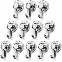 Magnethaken, Durchmesser 15 mm, kleiner, leistungsstarker Neodym-Magnet-Metallhaken, maximale Tragkraft 7 kg, geeignet für Küche, Kühlschrank, Büro, von ALOVEZ