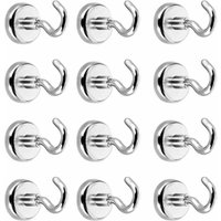 Magnethaken, Hakenmagnete, leistungsstarker Neodym-Magnet, Anziehungskraft von 3–5 kg (12 Stück) von ALOVEZ