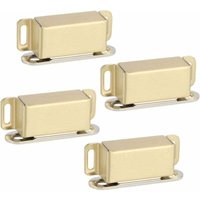 Magnetischer Türverschluss für Schubladen oder Schränke, Türverschluss, Edelstahl, Gold-Finish, 4 Stück, ECAT001G-4P-FR Magnetischer Türverschluss für Schubladen oder Schränke, Türverschluss, Edelstahl, Gold-Finish, 4 Stück, ECAT001G-4P-FR von ALOVEZ
