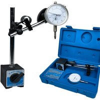 Alovez - Messuhr mit Magnetfußhalter 0–10 mm, verstellbarer langer Arm, Messgerät mit 0,01 mm Genauigkeit, Anzeigepunkte 22 Stück von ALOVEZ