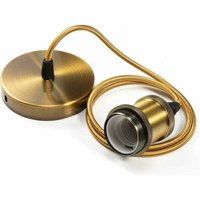 Metall Pendelleuchte Lampe Hängelampenfassungen E27 mit Kabel, Lampenfassung Verstellbar Bronze Geflochtene Deckenpendellampenfassung 90cm, für Metall Pendelleuchte Lampe Hängelampenfassungen E27 mit Kabel, Lampenfassung Verstellbar Bronze Geflochtene Deckenpendellampenfassung 90cm, für von ALOVEZ
