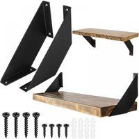 Metallhalterung, robuste, rostfreie Halterung, Wandregalhalterung, Schmiedeeisen-Regalhalterung, 15 cm, 2 Stück von ALOVEZ