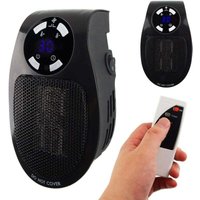 Mini-Heizgerät 500 W, Mini-Heizlüfter 500 W, elektrischer Heizlüfter 500 W, Thermostatsystem, LED-Anzeige, Überhitzungsschutz (schwarz) von ALOVEZ