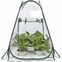 Mini-Pop-Up-Gewächshaus – Kleines Winterzelt für Pflanzen – Blumentopf – Mini-Gewächshaus – Winterschutz für Pflanzen (70 x 70 x 80 cm) von ALOVEZ