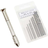 Mini-Handbohrmaschine mit 10 Mikro-Spiralbohrern für Figuren (0,8–3,0 mm) und Mikro-Bohrwerkzeugen von ALOVEZ