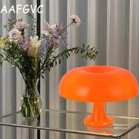 Mushroom Tischleuchte, Polycarbonat-Tischleuchte, 4 kostenlose LED-Lichtquellen, Orange Mushroom Tischleuchte, Polycarbonat-Tischleuchte, 4 kostenlose LED-Lichtquellen, Orange von ALOVEZ