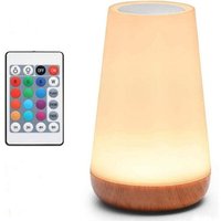 Nachttischlampe, LED-Nachtlicht, Schlafzimmer-Stimmungslampe, Touch-Nachtlicht mit 13 RGB-Farben, USB wiederaufladbar, Tischlampe mit Fernbedienung Nachttischlampe, LED-Nachtlicht, Schlafzimmer-Stimmungslampe, Touch-Nachtlicht mit 13 RGB-Farben, USB wiederaufladbar, Tischlampe mit Fernbedienung von ALOVEZ