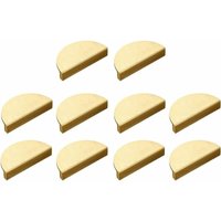 Alovez - Packung mit 10 10 cm langen halbmondförmigen Schubladen- oder Schrankgriffen aus gebürstetem Messing und Gold von ALOVEZ