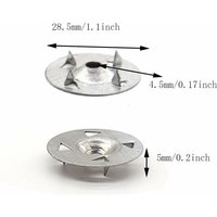 Alovez - Packung mit 200 4-Zinken-Unterlegscheiben für extrudierte Gipskartonplatten, Wärmedämmung und feste Rückplatte 28 mm von ALOVEZ