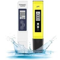 Pool-pH-Tester, 4-in-1-elektronisches Messgerät PH TDS Wasserqualitätstester Temperatur mit LCD-Anzeige Test für Trinkwasser, Aquarien, Hydrokultur, von ALOVEZ