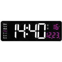 Alovez - Pulvertemperatur Große digitale Wanduhr mit einstellbarer Helligkeit led Digitaluhr von ALOVEZ
