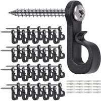 Q-Hanger, 40er-Pack Haken für Weihnachtslichterketten mit Kreuzschlitzschrauben für Garage, Silvester, Party, Außenbereich, einfaches Abnehmen von Q-Hanger, 40er-Pack Haken für Weihnachtslichterketten mit Kreuzschlitzschrauben für Garage, Silvester, Party, Außenbereich, einfaches Abnehmen von von ALOVEZ