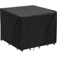 Quadratische Gartentischabdeckung, wasserdichte Gartenmöbelabdeckung, Anti-UV, Oxford-Stoff-Tischabdeckung Stuhl Outdoor-Gartenmöbel (90 x 90 x 90 cm) von ALOVEZ