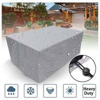 Rechteckige Schutzhülle für Gartenmöbel, aus Polyester, wasserdicht, staubdicht, UV-beständig, für Gartenstuhl oder -tisch (Maße: 180x150x80cm) von ALOVEZ