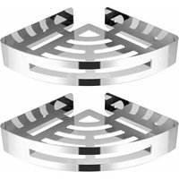 Rostfreies Badezimmer-Duschregal, Eck-Duschaufbewahrung, 304 Edelstahl (Dreieck, 2 Packungen) von ALOVEZ