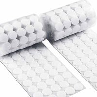 Rubbelaufkleber rund, Kreise mit selbstklebendem Klettverschluss, 500 Paar, Münzrückseite, Klett-Klebepad, weiß (15 mm) von ALOVEZ