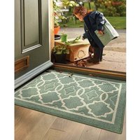 Rutschfeste Fußmatte, saugfähig und langlebig, für drinnen und draußen, Fußmatte, maschinenwaschbar, Eingangsmatte, staubdicht – 50 x 80 cm, Grün von ALOVEZ