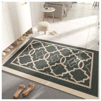 Rutschfeste Fußmatte, saugfähig und langlebig, für drinnen und draußen, Fußmatte, maschinenwaschbar, Eingangsmatte, staubdicht – 60 x 90 cm, Grau von ALOVEZ