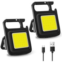 Alovez - shining house Lot de 2 mini lampes de poche rechargeables, mini lampe de travail portable, 800 lumens, porte-clés cob pour le camping Alovez - shining house Lot de 2 mini lampes de poche rechargeables, mini lampe de travail portable, 800 lumens, porte-clés cob pour le camping von ALOVEZ