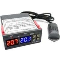 STC-3028 Digitaler Temperatur-Feuchtigkeitsregler 110-220 V Thermostat-Luftbefeuchter mit Feuchtigkeitssensorsonde für Warmwasserbereiter-Kühlschrank von ALOVEZ