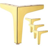 Satz mit 4 silbernen Möbelbeinen aus Metall (Gold), 15 cm, für Schränke, Sofas, Couchtische, TV-Ständer und andere Möbelfüße von ALOVEZ