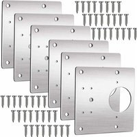 Scharnier-Reparaturplatte, 9,9 cm, Reparaturset für Schrankmöbel, Schubladen, Fensterscharniere für Küchenschrank, Schranktürscharniere (6), von ALOVEZ