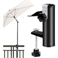 Schirmklemme Balkonhalterung, Balkonschirmhalter, Schirmhalter Universal Balkon Befestigungsclip für Terrassenschirm für Sonnenschirm, Strand, von ALOVEZ
