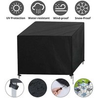 Schutzhülle Möbelabdeckung Gartenmöbelabdeckung Wasserdicht Schutzplane Stoff Outdoor Tischabdeckung mit Seil und Schnallenverschluss Schwarz von ALOVEZ