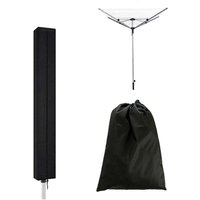 Schutzhülle für Wäschespinne, 160 x 15 x 15 cm, wasserdichte Regenschirmtrockner-Abdeckung, Oxford-Regenschirmtrockner-Abdeckung mit Reißverschluss von ALOVEZ