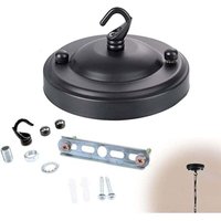 Schwarze Deckenrosette aus Metall, Deckenbaldachin, Deckenrosette, Deckenleuchte mit Zubehör für Pendelleuchte, Vintage-Deckenplatte, Hängepflanzen, Schwarze Deckenrosette aus Metall, Deckenbaldachin, Deckenrosette, Deckenleuchte mit Zubehör für Pendelleuchte, Vintage-Deckenplatte, Hängepflanzen, von ALOVEZ