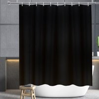 Schwarzer Anti-Schimmel-Duschvorhang, waschbarer und schimmelresistenter wasserabweisender Textil-Duschvorhang für das Badezimmer zu Hause, Breite von ALOVEZ
