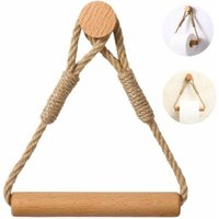 Alovez - Selbstklebender Toilettenpapierhalter, bohrfreier Toilettenpapierhalter, Toilettenhandtuchrollenhalter aus Holzseil, rustikaler Alovez - Selbstklebender Toilettenpapierhalter, bohrfreier Toilettenpapierhalter, Toilettenhandtuchrollenhalter aus Holzseil, rustikaler von ALOVEZ