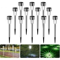 Alovez - Set mit 12 schwarzen Solarklemmen aus Edelstahl zum Pflanzen - Schwarz von ALOVEZ