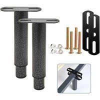 Set mit 2 verstellbaren Metallbettbeinen, Metallbettbodenfüßen, strapazierfähig, passend für universelle Metallbettlatten, Kleiderschrank, Sofa 15 von ALOVEZ