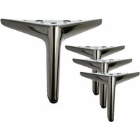 Set mit 4 dreieckigen Möbelbeinen in Titanschwarz (12 cm), galvanisch poliert, geeignet für Schränke, Sofas, Couchtische, TV-Ständer und andere Möbel. von ALOVEZ