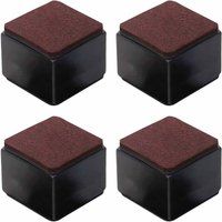 Set mit 4 selbstklebenden Möbelerhöhungen aus Kohlenstoffstahl – 50 mm Höhe für Betten, Sofas, Kleiderschränke – schwarze Quadrate. Set mit 4 selbstklebenden Möbelerhöhungen aus Kohlenstoffstahl – 50 mm Höhe für Betten, Sofas, Kleiderschränke – schwarze Quadrate. von ALOVEZ