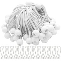 Alovez - Set mit 40 elastischen Spann-Bungee-Seilen mit Bällen. Elastische Bungee-Bungee-Bälle für Partyzelte, Zelte, Banner und Planen von ALOVEZ
