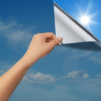 Sichtschutzfolie für Fenster, selbstklebend, Einweg-Spiegeleffekt für Glas, hitzebeständiges Spiegelpapier, Einweg-Verdunkelungsspiegelfolie, von ALOVEZ