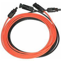 Alovez - Solar-Photovoltaik-Verlängerungsleitung, Solarpanel-Verlängerungskabel mit MC4-Stecker, rot + schwarz, Paar, 14 awg, 3 m von ALOVEZ