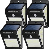 Solarleuchten Außen, Solarlampe Außen Bewegungsmelder, 3 Modi [4er Pack 144 LED] Wasserdichte Außenbeleuchtung Kabellose Solar Außenwandlampe für von ALOVEZ