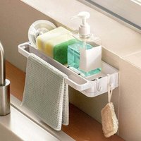 Spülbecken-Organizer, Küchen-Organizer, Scheuerschwammhalter, Scheuerschwamm-Organizer, Küchenspülen-Zubehör mit Haken und Lappenhalter, Spülbecken-Organizer, Küchen-Organizer, Scheuerschwammhalter, Scheuerschwamm-Organizer, Küchenspülen-Zubehör mit Haken und Lappenhalter, von ALOVEZ