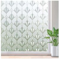 Statisch haftende Fensterfolie, Sichtschutzfolie, nicht klebend, wiederverwendbar, blickdicht, Blumenmuster, 50 x 200 cm von ALOVEZ