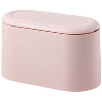 Stück (Pink) Kleiner Tisch-Mülleimer, Mini-Mülleimer aus Kunststoff für die Küche mit Deckel und Druckknopf, Mülleimer mit Druckknopf von ALOVEZ