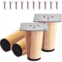 Stück 8 cm Holzmöbelbeine, Ersatz-Sofabeine aus Massivholz mit Montageplatte, Schrauben und Anti-Rutsch-Matte, Holztischbettbeine für Sofa, Schrank, Stück 8 cm Holzmöbelbeine, Ersatz-Sofabeine aus Massivholz mit Montageplatte, Schrauben und Anti-Rutsch-Matte, Holztischbettbeine für Sofa, Schrank, von ALOVEZ
