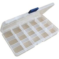 Alovez - Stück Aufbewahrungsbox aus Kunststoff, transparente Aufbewahrungsbox mit Fächern, Box mit 15 verstellbaren Fächern zur Aufbewahrung von von ALOVEZ