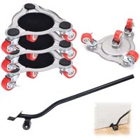 Stück Schwerlast-Möbelrollen, Möbelheber, Lenkrollen mit Fußbremse, 360 Grad drehbar, Tragkraft 400 kg, zum Bewegen von Sofas, Kommoden Stück Schwerlast-Möbelrollen, Möbelheber, Lenkrollen mit Fußbremse, 360 Grad drehbar, Tragkraft 400 kg, zum Bewegen von Sofas, Kommoden von ALOVEZ