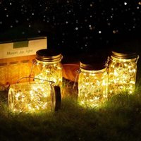 Stück Solar-Gartenleuchten – 20 LED-Solarleuchten für den Außenbereich, wasserdichte Solarlaternenlichter im Einmachglas-Design, Solarleuchten für Stück Solar-Gartenleuchten – 20 LED-Solarleuchten für den Außenbereich, wasserdichte Solarlaternenlichter im Einmachglas-Design, Solarleuchten für von ALOVEZ