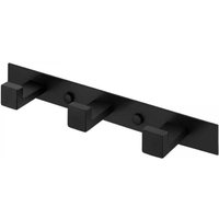 Stück Wandgarderobe fürs Badezimmer mit 3 Haken, Wandgarderobe fürs Badezimmer, mattschwarzes Space-Aluminium von ALOVEZ