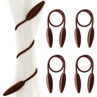 Alovez - Stück diy Twist Vorhang Raffhalter Clips Kreative Dekorative Fenster Drape Twist Raffhalter Gardinenhalter (Braun) von ALOVEZ
