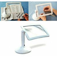 Stück große freihändige Lupe auf Ständer – 360° drehbare Linse – Lesen, Nähen, kleine Projekte – LED-Leuchten – 3-fache Vergrößerung Stück große freihändige Lupe auf Ständer – 360° drehbare Linse – Lesen, Nähen, kleine Projekte – LED-Leuchten – 3-fache Vergrößerung von ALOVEZ